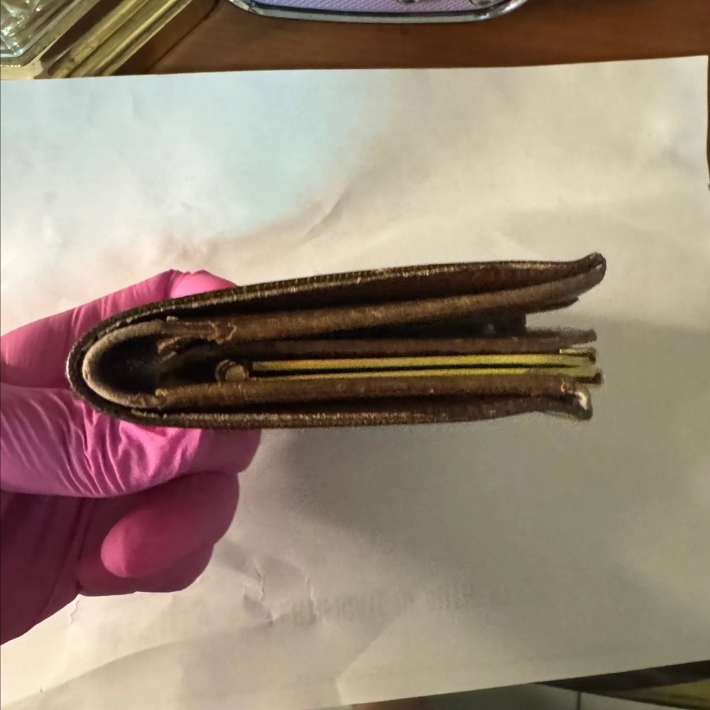 Authentic Louis Vuitton Brown and Gold Monogram Wallet - Picture 4 of 16